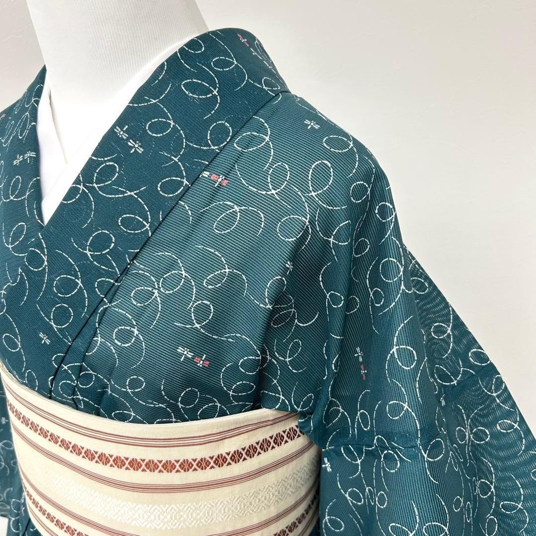 着物と帯 時流】SK26468◇洗える夏着物 小紋◇大きいサイズとんぼ 絽 