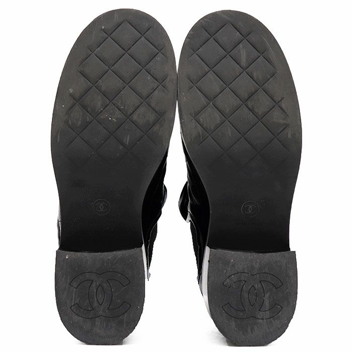 美品】CHANEL シャネル ブーツ サイドゴア サイズ 37 レディース 23B
