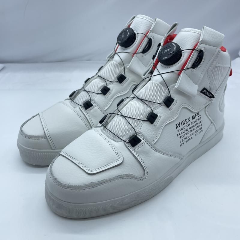 【中古】AVIREX DICTATOR AV2278-01 サイズ28cm ホワイト レッド 箱あり アヴィレックス [19]