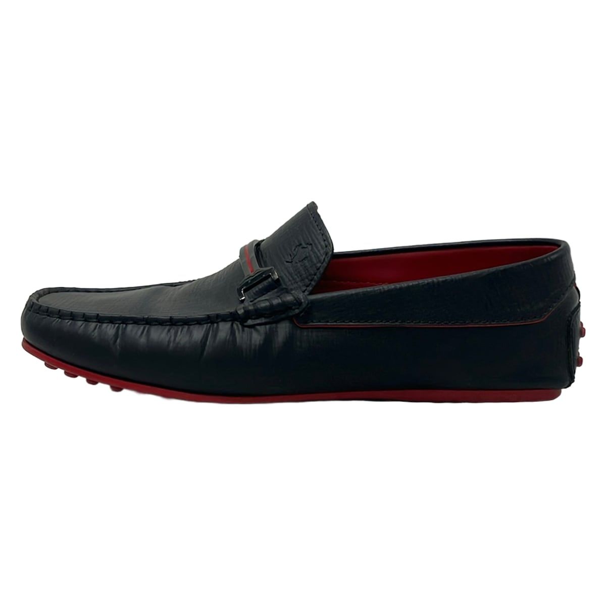 TOD'S(トッズ) ドライビングシューズ 6 1/2 メンズ - 黒 Ferrari/インソール取外し可 レザー