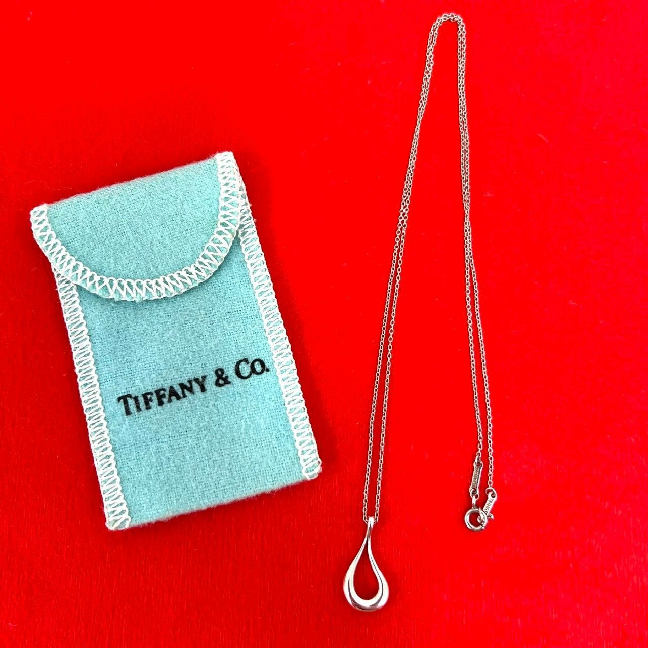 極 美品 TIFFANY&Co. ティファニー オープン ティアドロップ