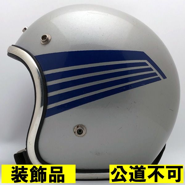 【装飾品・公道不可】ARTHUR FULMER AF40 FALCON SILVER 56cm 【海外直輸入中古品】 スモールジェットヘルメット オープンフェイス アメリカン アーサーフルマー シルバー 銀色 ファルコン 鷹 柄 Sサイズ