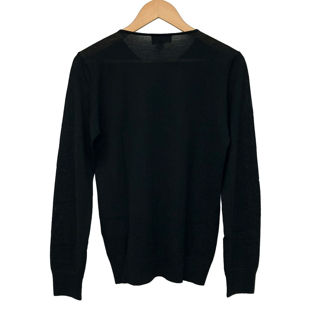 EMPORIOARMANI(エンポリオアルマーニ) 長袖セーター サイズ44 S メンズ美品  - 黒×ダークグレー クルーネック EMPORIOARMANI(エンポリオアルマーニ) 長袖セーター サイズ44 S メンズ