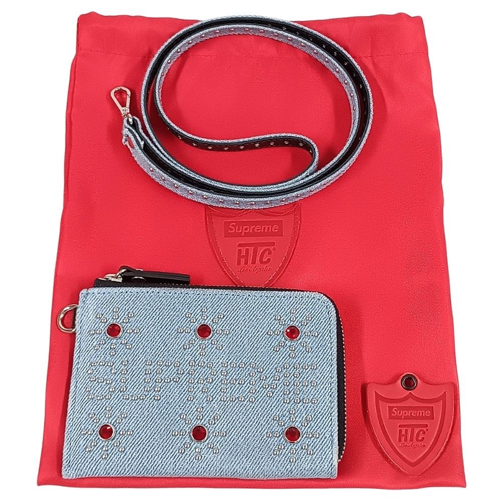 SUPREME シュプリーム × HTC Studded Wallet コインケース ブルー 正規