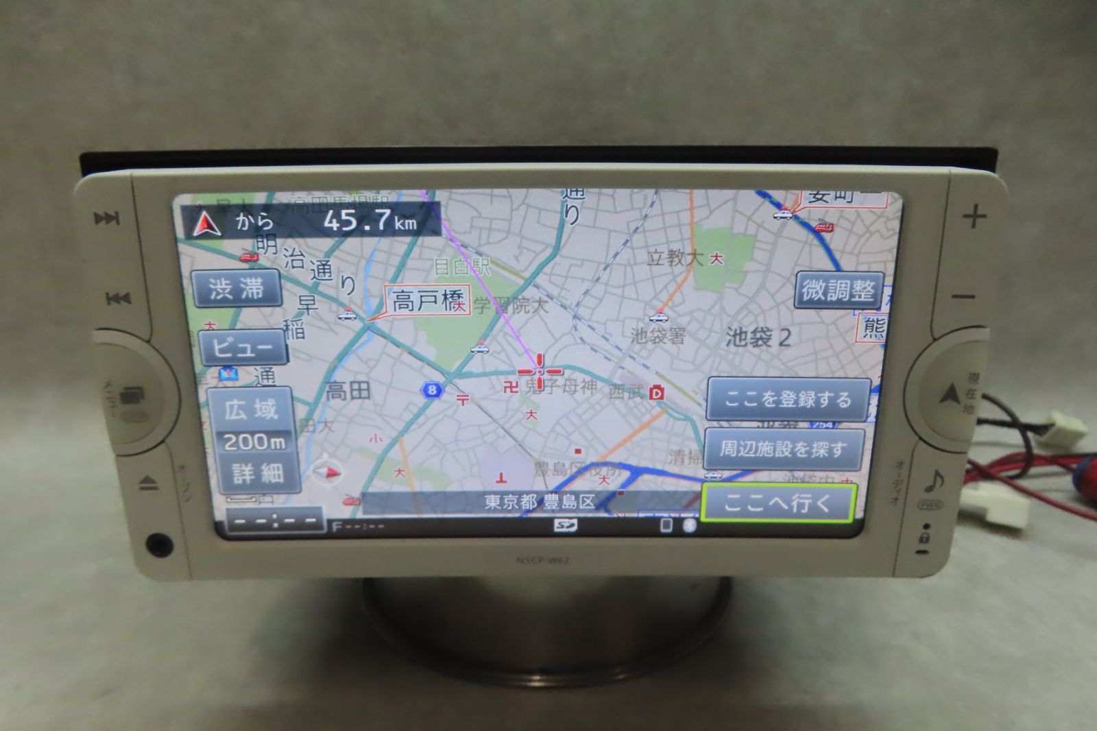 地図2018年★動作保証付★F6836/トヨタ純正　NSCP-W62　SDナビ　地デジTVワンセグ内蔵　Bluetooth内蔵　CD再生OK　本体のみ