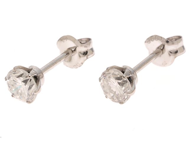 JEWELRY ジュエリー ピアス PT900 プラチナ ダイヤモンド0.43ct×2 約