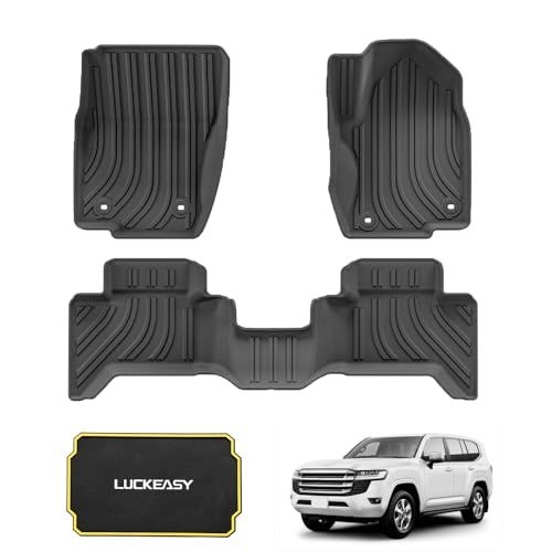 R★LUCKEASY トヨタ ランクル 250 専用 フロアマット ランドクルーザー 250系 3Dカーマット 立体マット LAND CRUISER 250 GX 5/7人乗り 立体タイプ TPE素材 立体構造 滑り防止 耐汚れ 傷防止 カスタムパーツ ランク