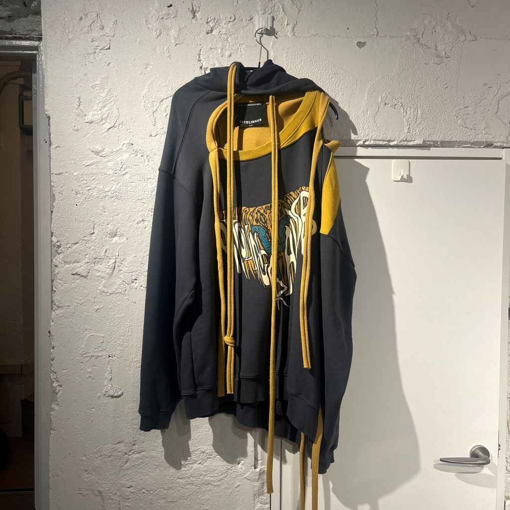 Andersson Bell x Ottolinger アンダーソンベル オットリンガー 24AW Deconstructed Hoodie パーカー ASB1213W ネイビー系 size:S/M【表参道B06】