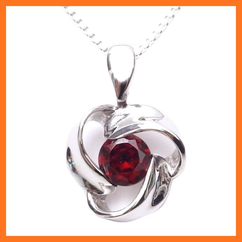 【新品】 [A.UN jewelry] 誕生石 エタニティーローズ レディース ネックレス (エメラルド)