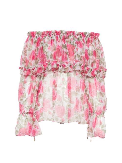 CHLOÉ プリントシルクブラウス 送料無料