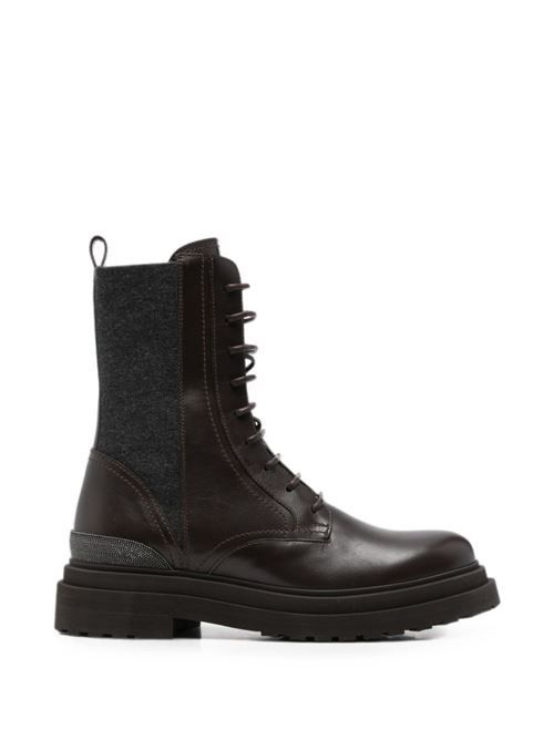 BRUNELLO CUCINELLI レザーブーツ 送料無料