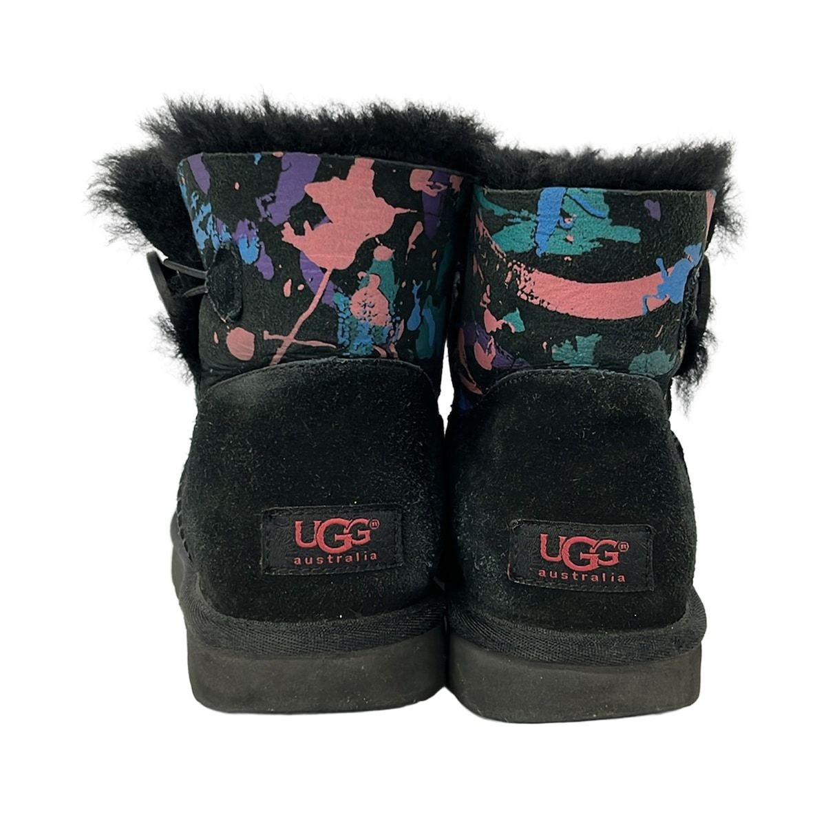 UGG(アグ) ショートブーツ 250 レディース - 1000115 黒×ライトブルー