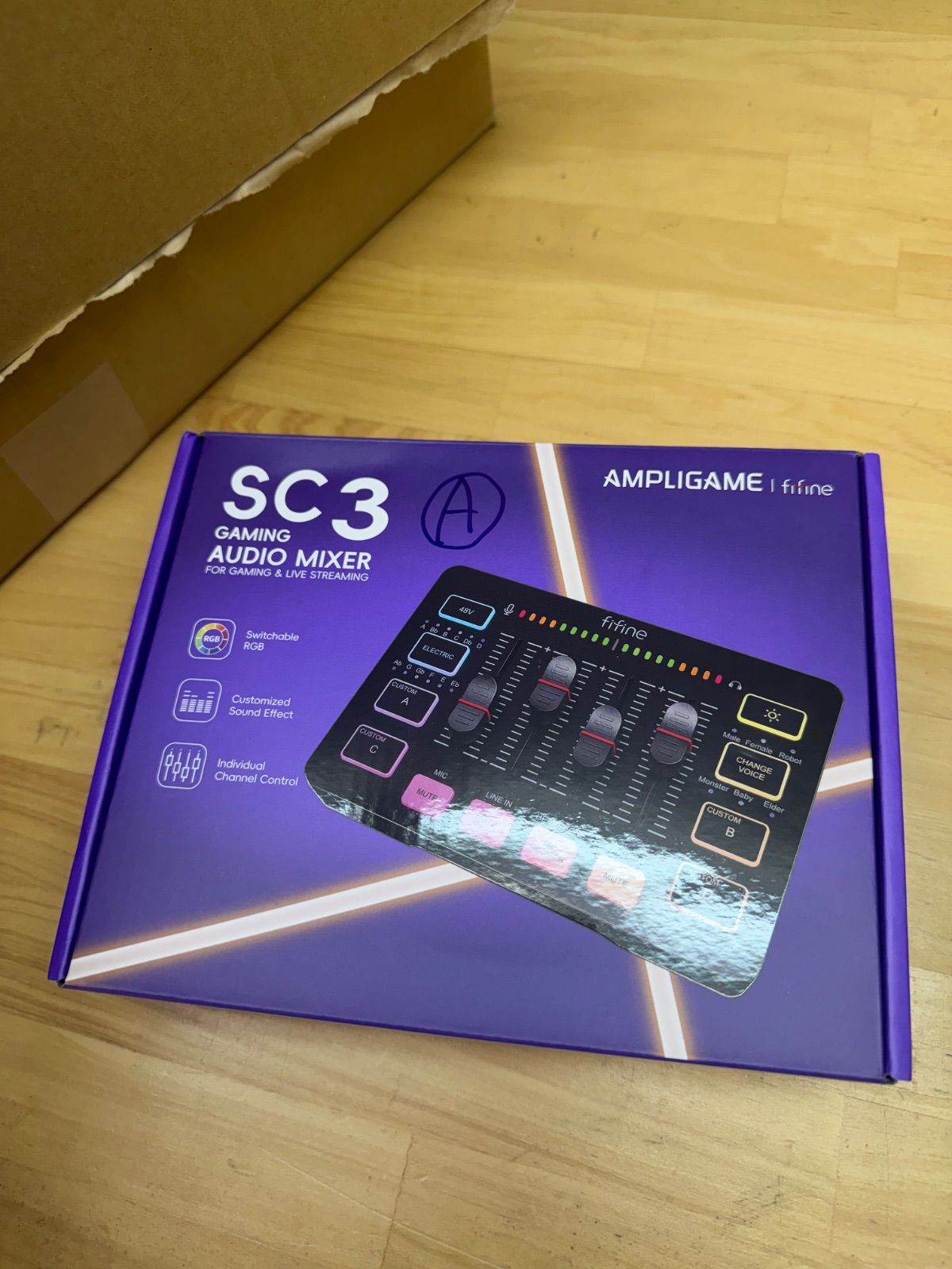 FIFINE ゲーミングオーディオミキサー オーディオインターフェース PC