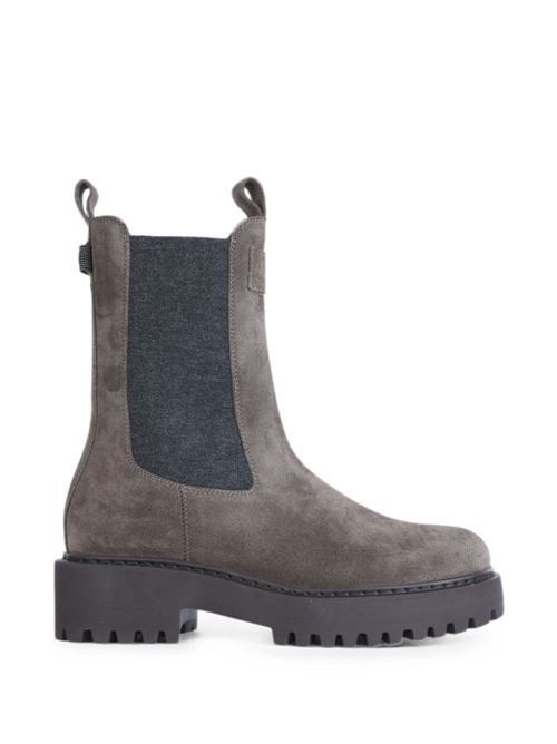 BRUNELLO CUCINELLI スエードレザーアンクルブーツ 送料無料