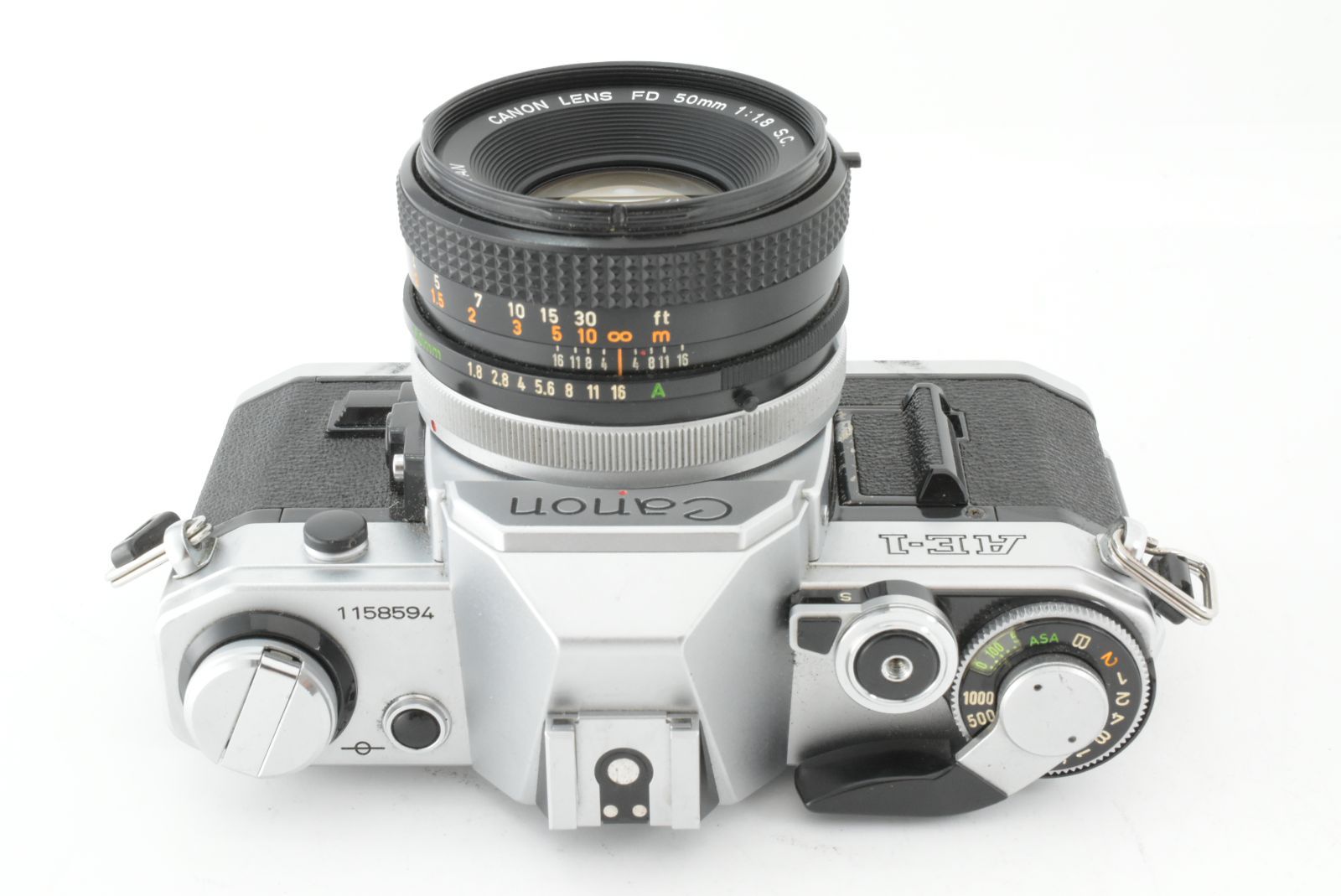 Canon AE-1 35mm SLR Film Camera FD 50mm F/1.8 S.C. キャノン