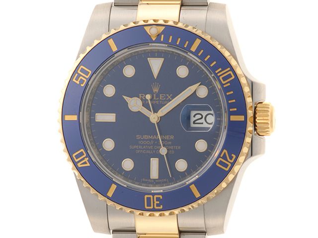 ROLEX ロレックス ウォッチ サブマリーナ 時計 116613LB 腕時計 ステンレス/イエローゴールド ブルー 自動巻き ブルー文字盤 メンズ【中古】436