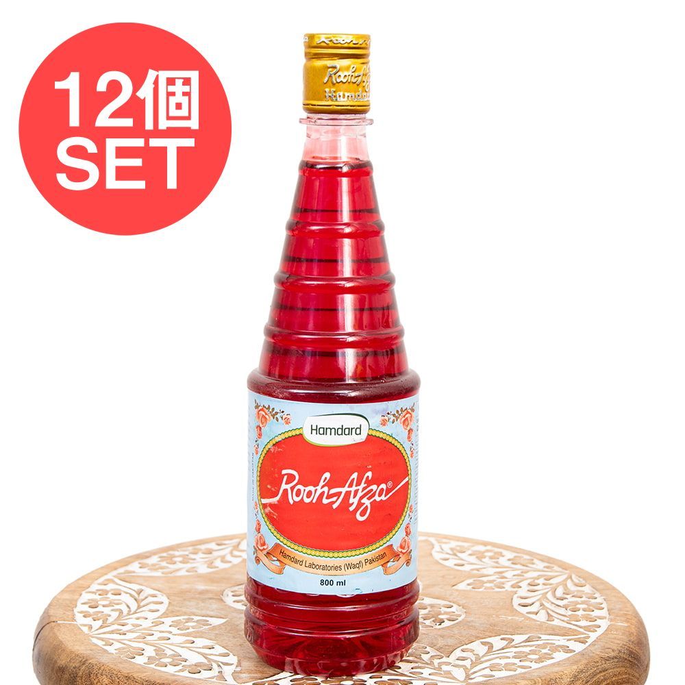 【ケース販売・12個セット】ルーアフザ Roohafza インド・パキスタンの伝統シロップ 800ml【Hamdard】