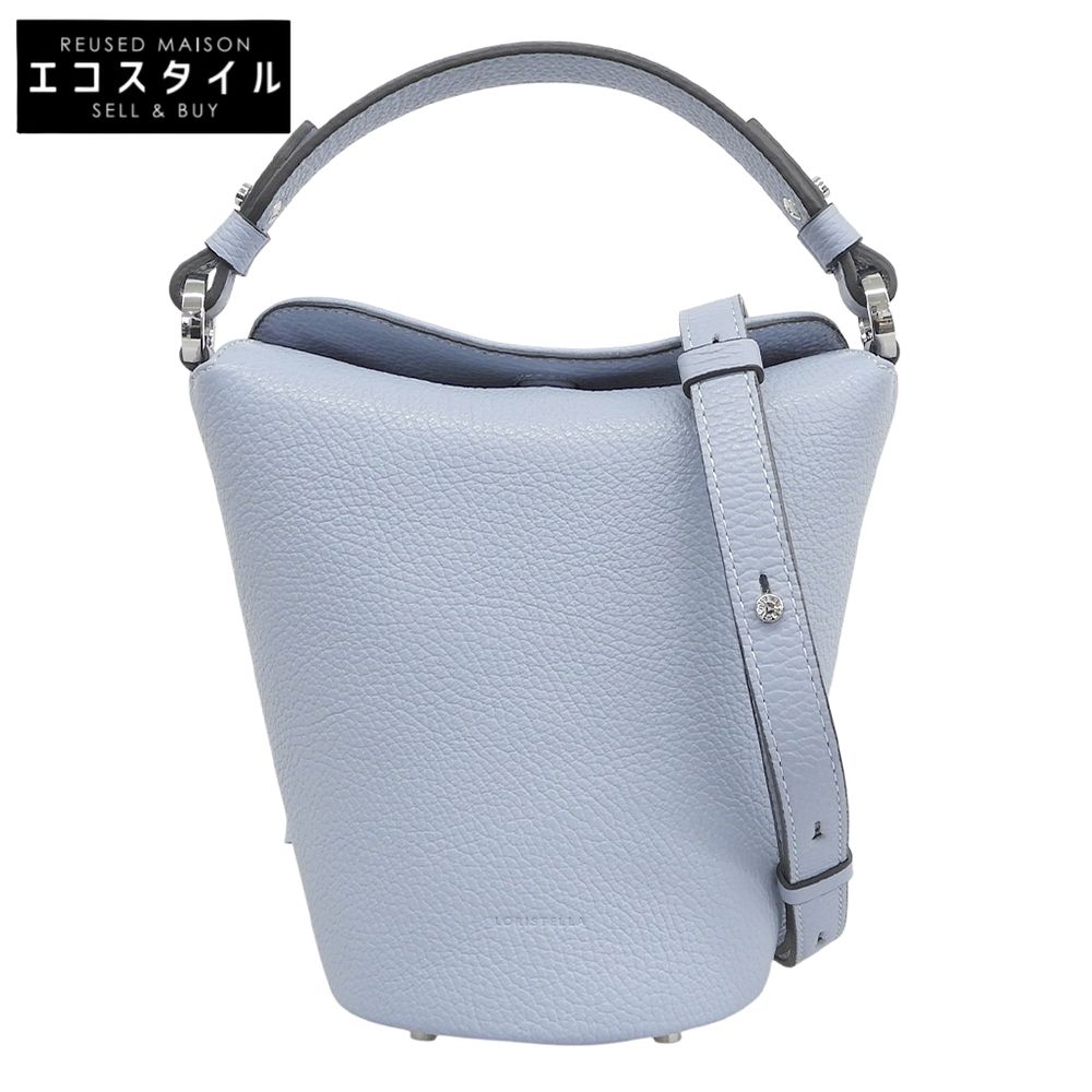 LORISTELLA　ロリステッラ　美品 バケツバッグ ハンドバッグ ショルダーバッグ レディース レザー ライトブルー