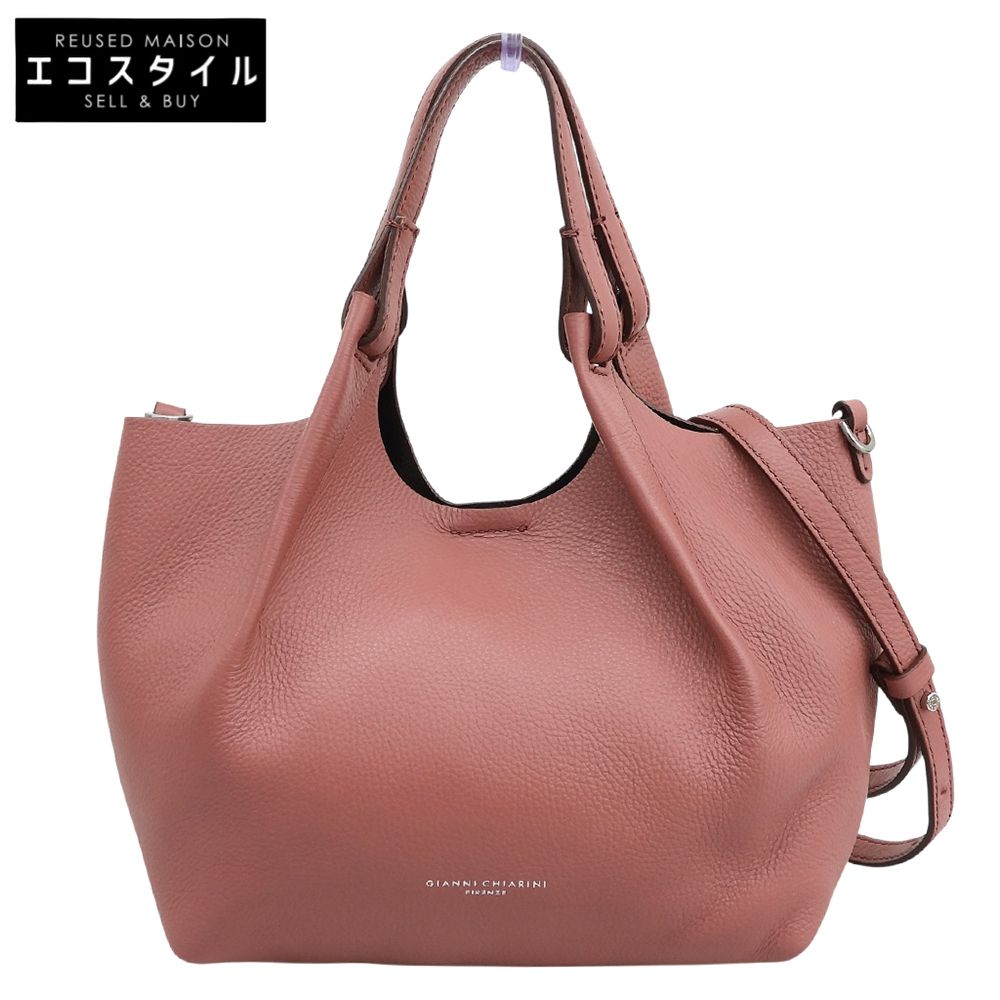 GIANNICHIARINI　ジャンニキアリーニ　美品 DUA S デュア ポーチ付き 2WAYハンドバッグ ショルダーバッグ レディース ピンク BS 9719 RNGDBL