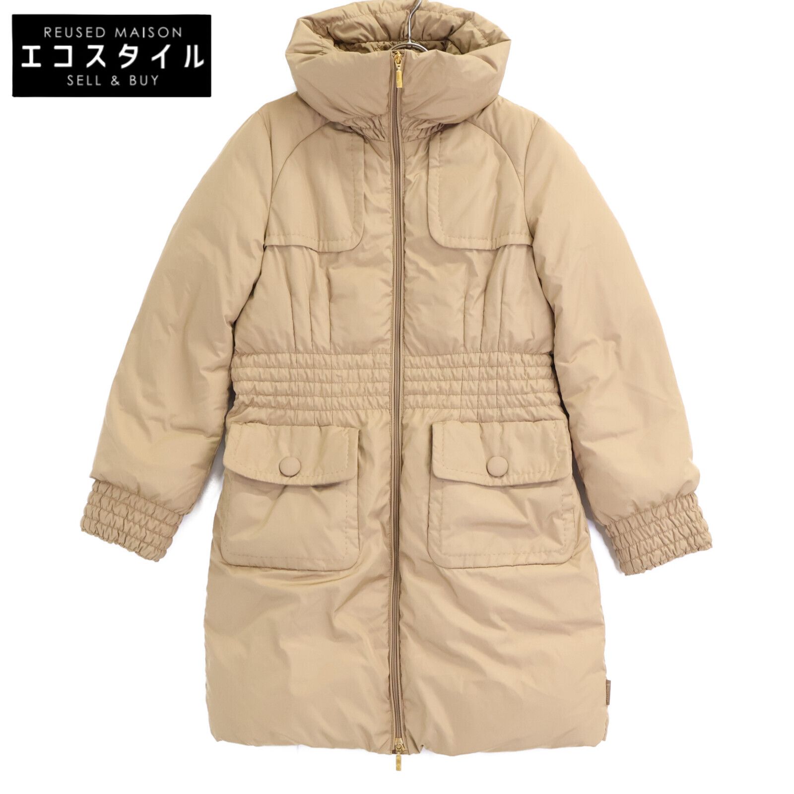 MONCLER　モンクレール　49351 BIARRITZ ボリュームカラー ロングダウン　1