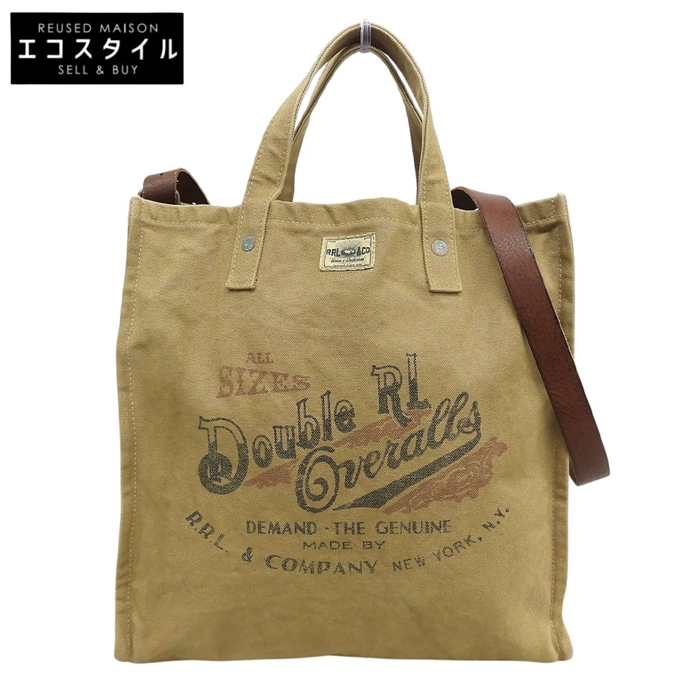 RRL　ダブルアールエル　美品 キャンバス カーペンター 2WAY トートバッグ メンズ ベージュ