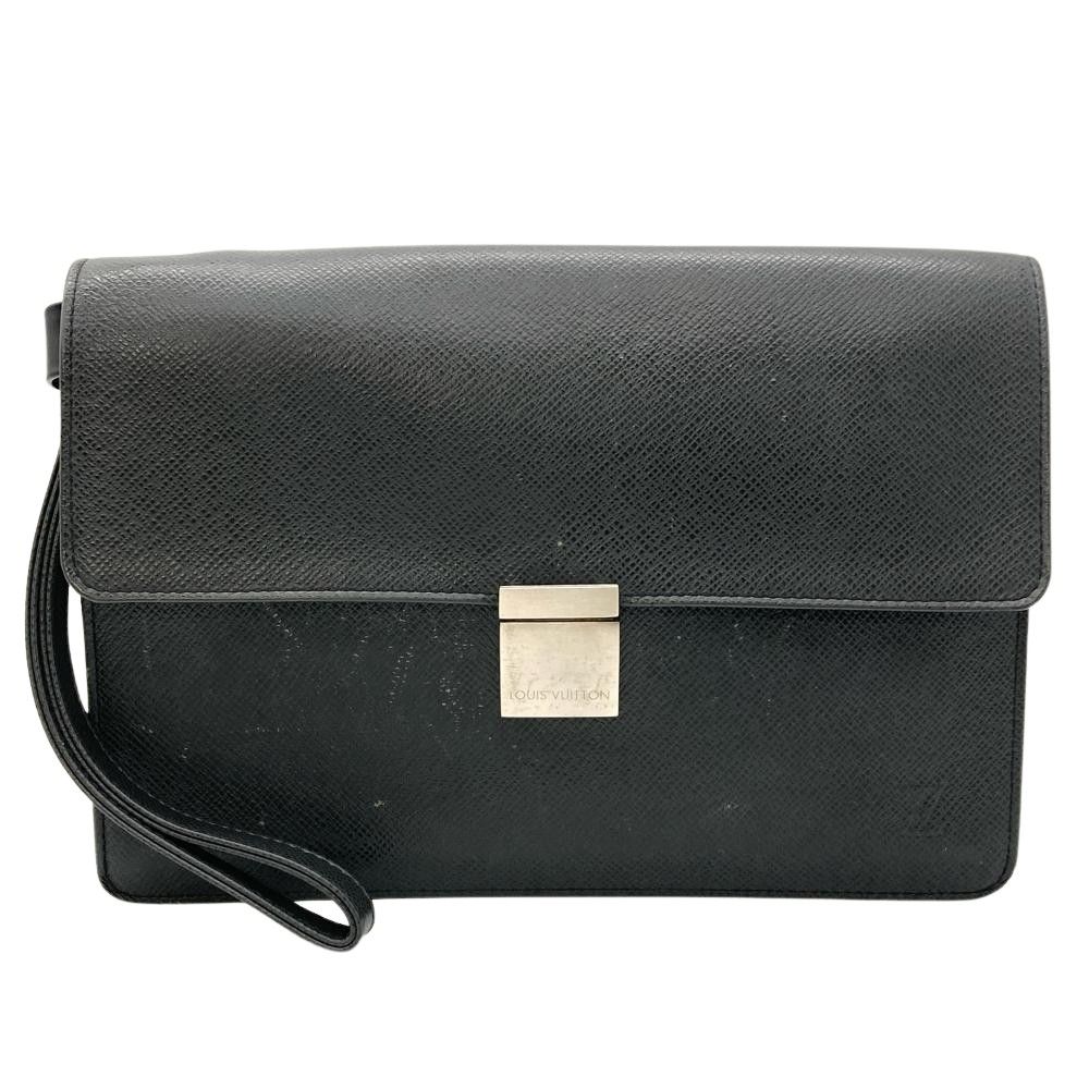 ルイヴィトン LOUIS VUITTON セレンガ クラッチバッグ タイガ M30782 アルドワーズ シルバー金具 CA1004 ブラック セカンドバッグ メンズ【中古】