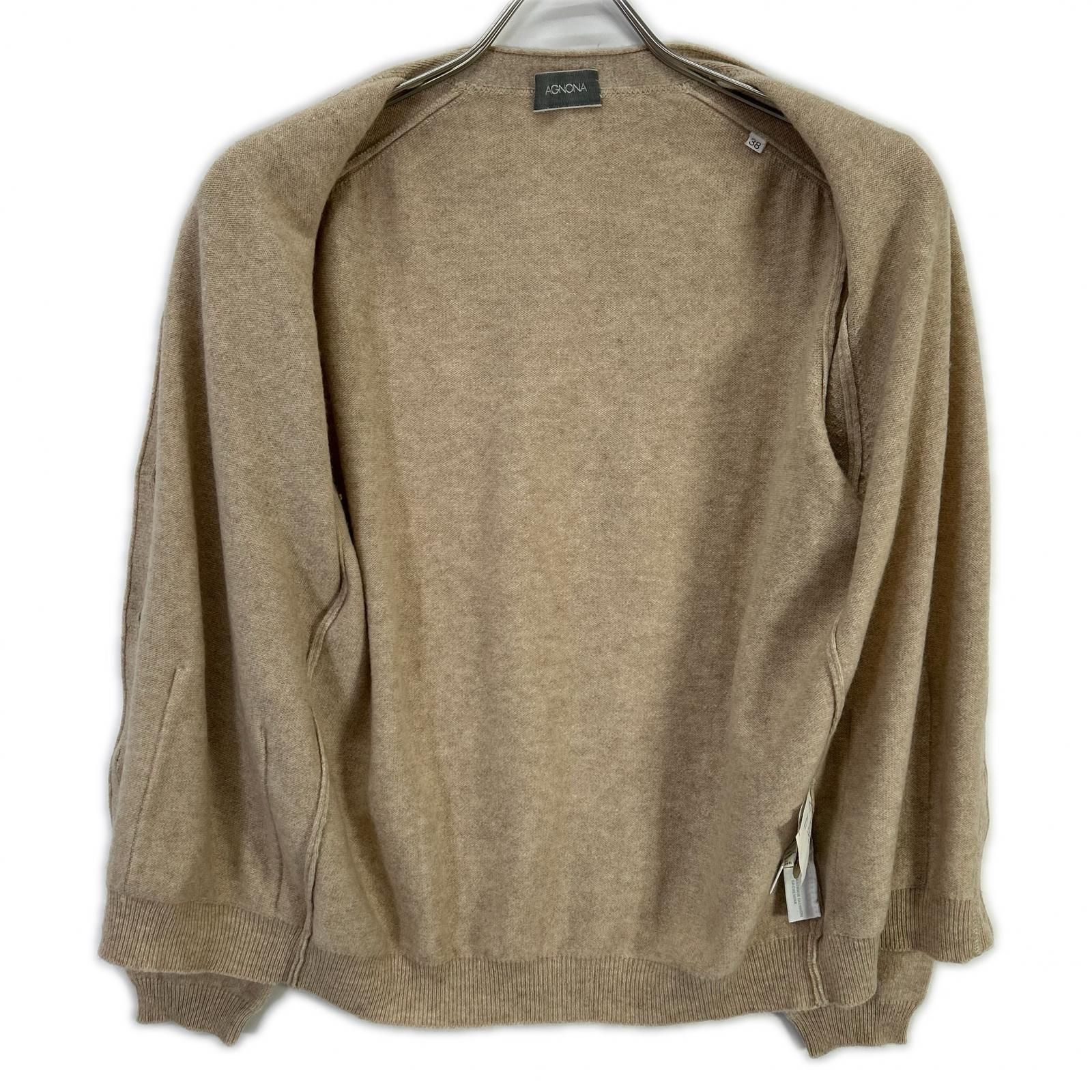 AGNONA アニオナ HC036 ベージュ カシミヤ100 半袖ニット アンサンブル