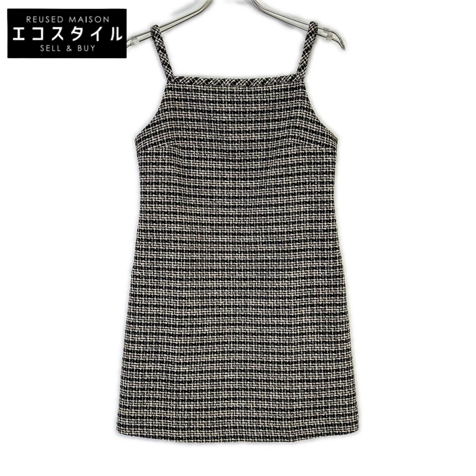 Theory　セオリー　01-5405202 26SS ブラック Stripe Tweed Stripe Mini Dress　0