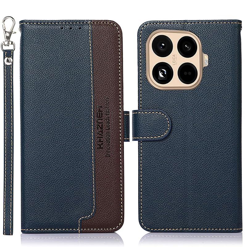 【新品】 for Xiaomi 15T Pro ケース 手帳型 for シャオミ15t プロ 手帳 ケース 耐衝撃 ストラップ付き [RFIDブロッキング] カード収納人気 おしゃれ カードポケット 財布型携帯 ケース ブルー Rureu