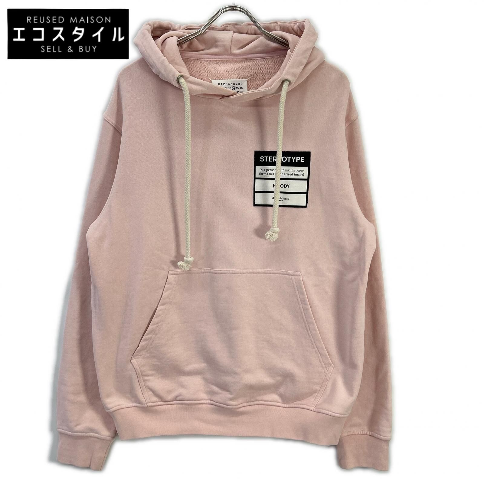 Maison margiela　メゾンマルジェラ　S50GU0132 19SS ピンク ステレオタイプ パーカー　46