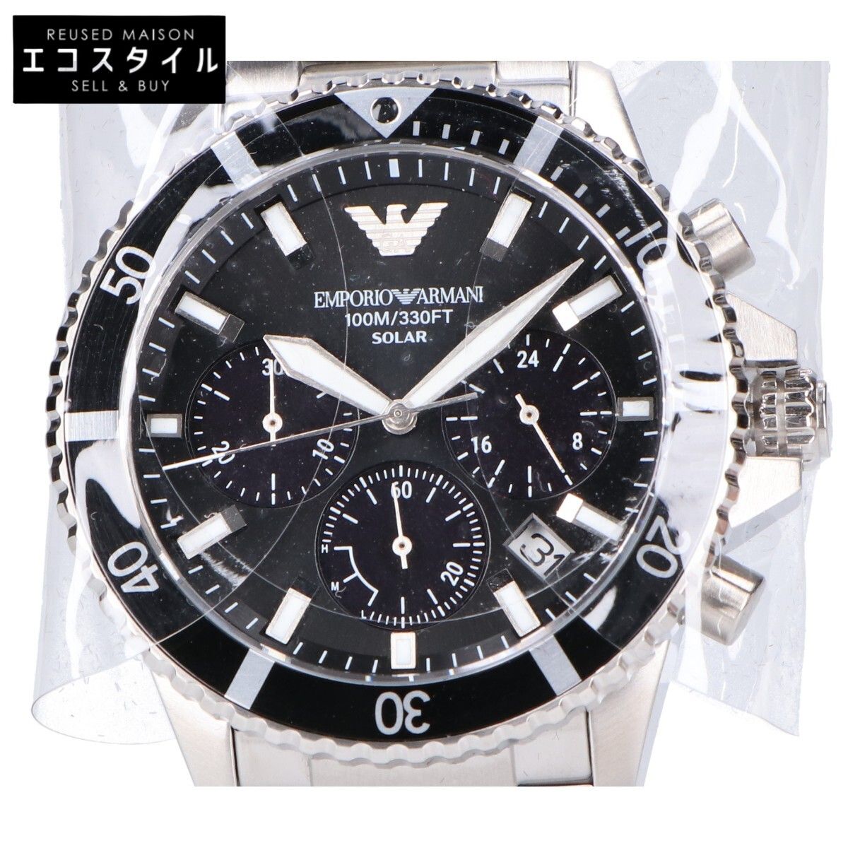 EMPORIOARMANI　エンポリオアルマーニ　【新品同様】AR11739 WORLD EXPLORER ワールドエクスプローラー ソーラーパワー クロノグラフ