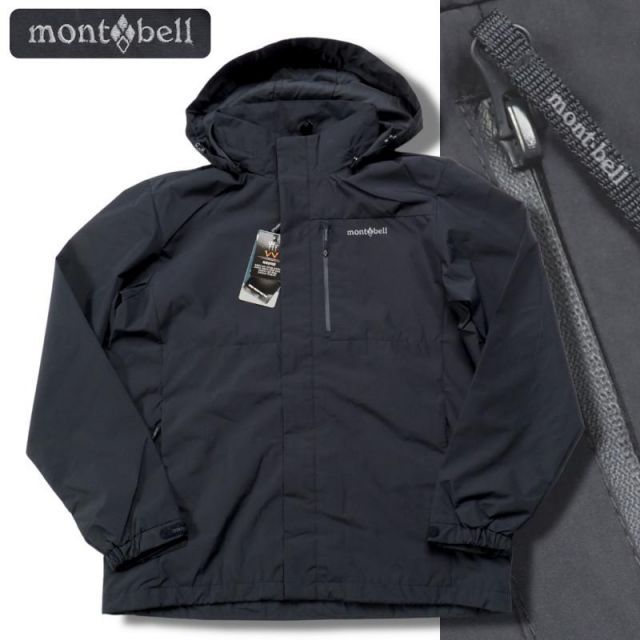 新品正規29800円 mont-bell モンベル 海外限定 防風 撥水 WIND PROOF シェルジャケット100(L)ネイビー(NAVY) BUJW001