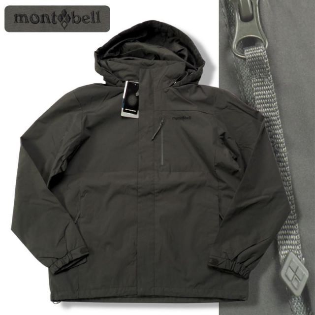 新品正規29800円 mont-bell モンベル 海外限定 防風 撥水 WIND PROOF シェルジャケット105(XL)カーキ(KHAKI) BUJW002
