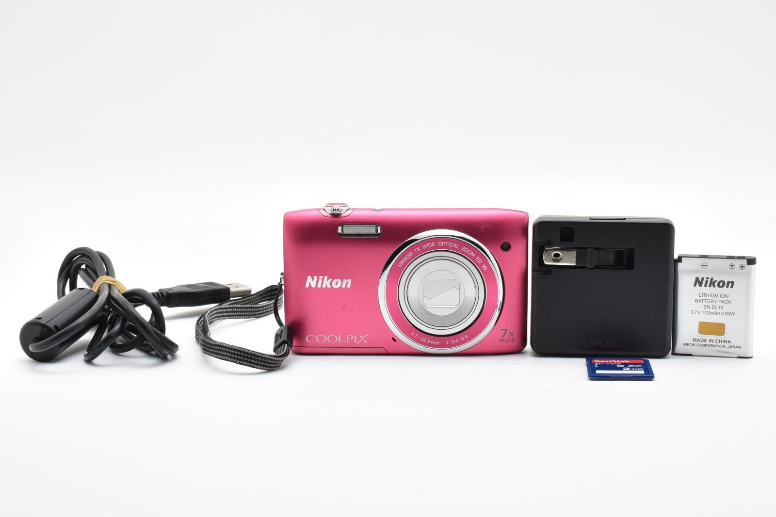 ニコン Nikon Coolpix S3500 (ピンク）コンパクトデジタルカメラ（3009）
