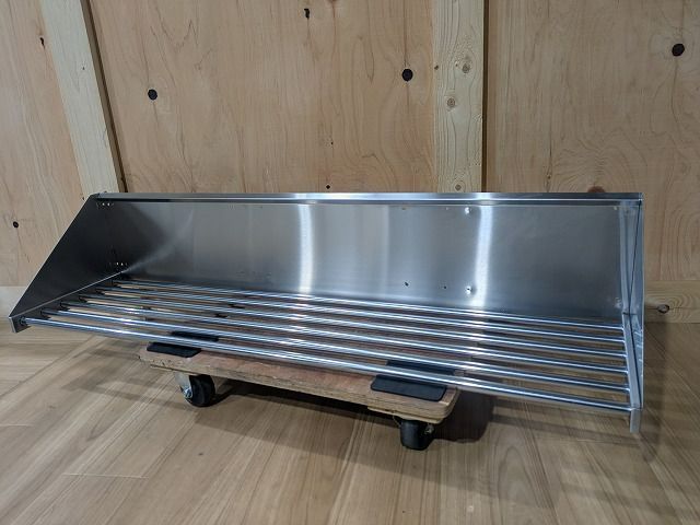 ステンレスパイプ棚 W1200×D300×H250 愛知 中古 壁付け棚 収納 飲食店 厨房