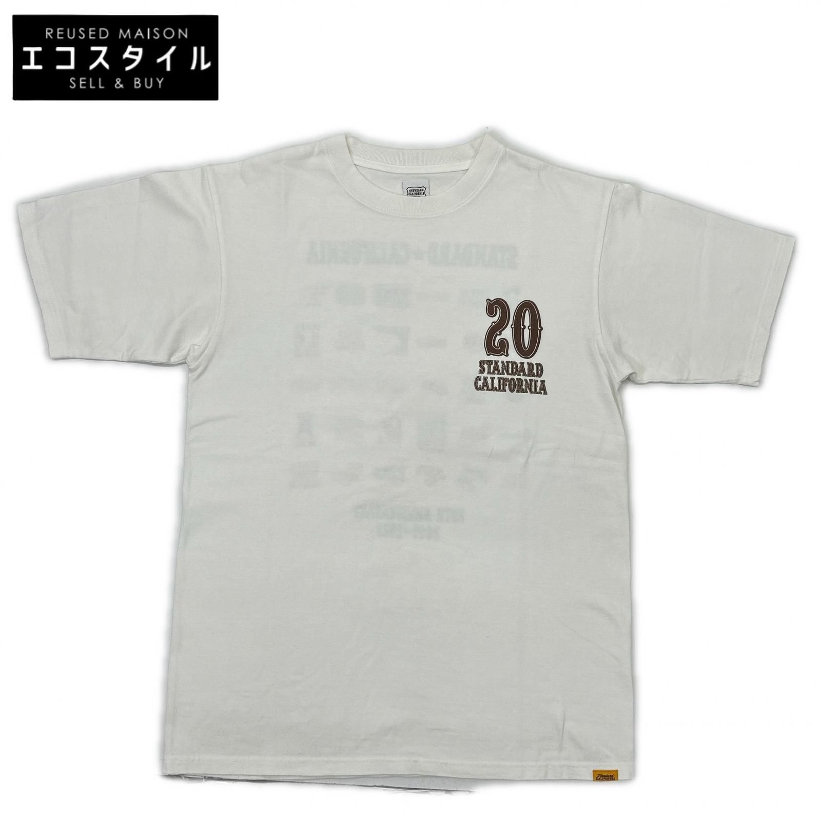 STANDARD CALIFORNIA　スタンダードカリフォルニア　20周年記念 ホワイト コットン バックプリント SD 20th Anniversary Logo Tee
