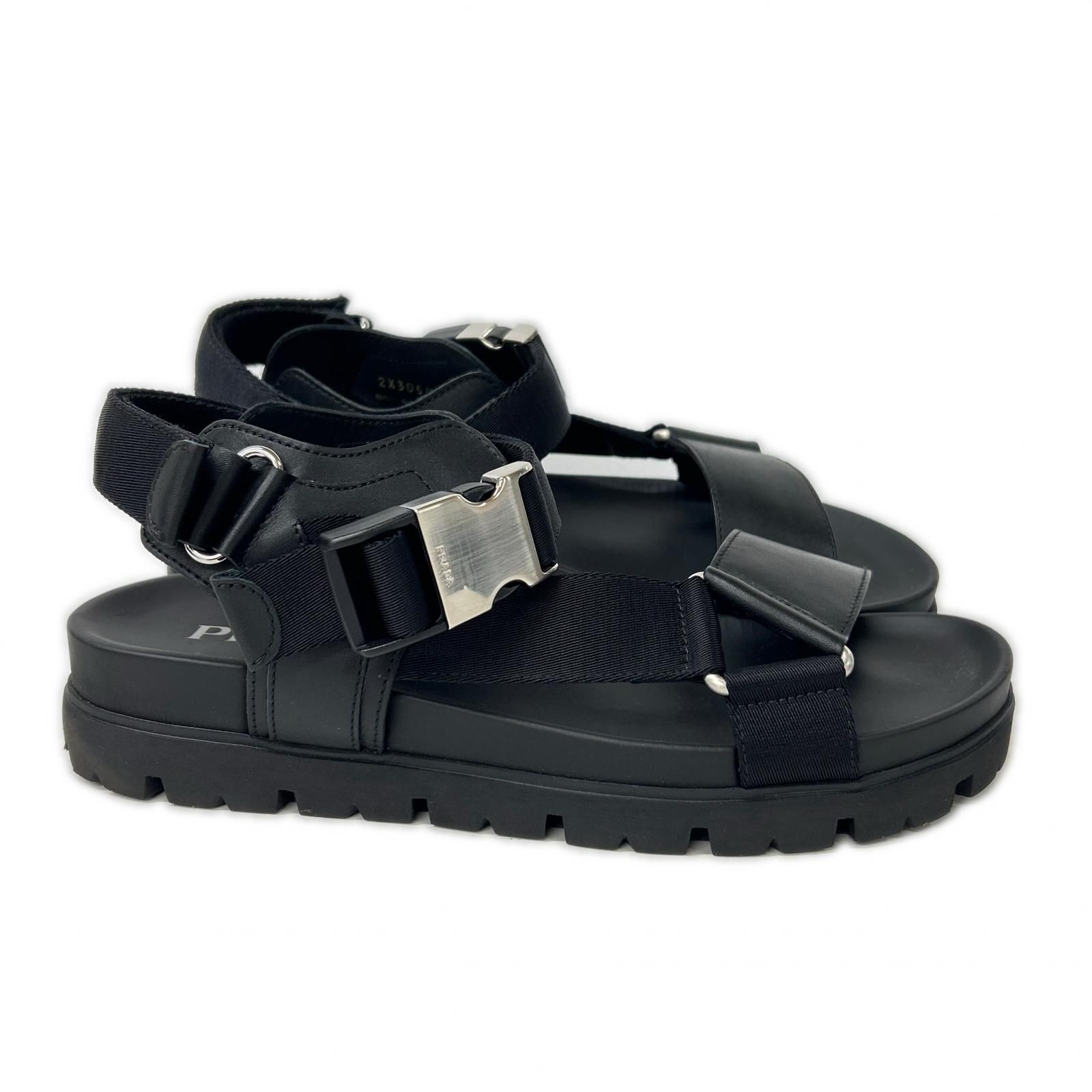 PRADA プラダ 【美品】2X3055 レザーxナイロン バックルストラップ
