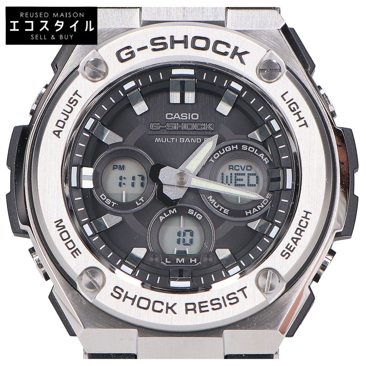 G-SHOCK ジーショック 【新品同様】GST-W310-1AJF G-STEEL Mid Size Series ジースチール マルチバンド6 タフソーラー電波 アナデジ