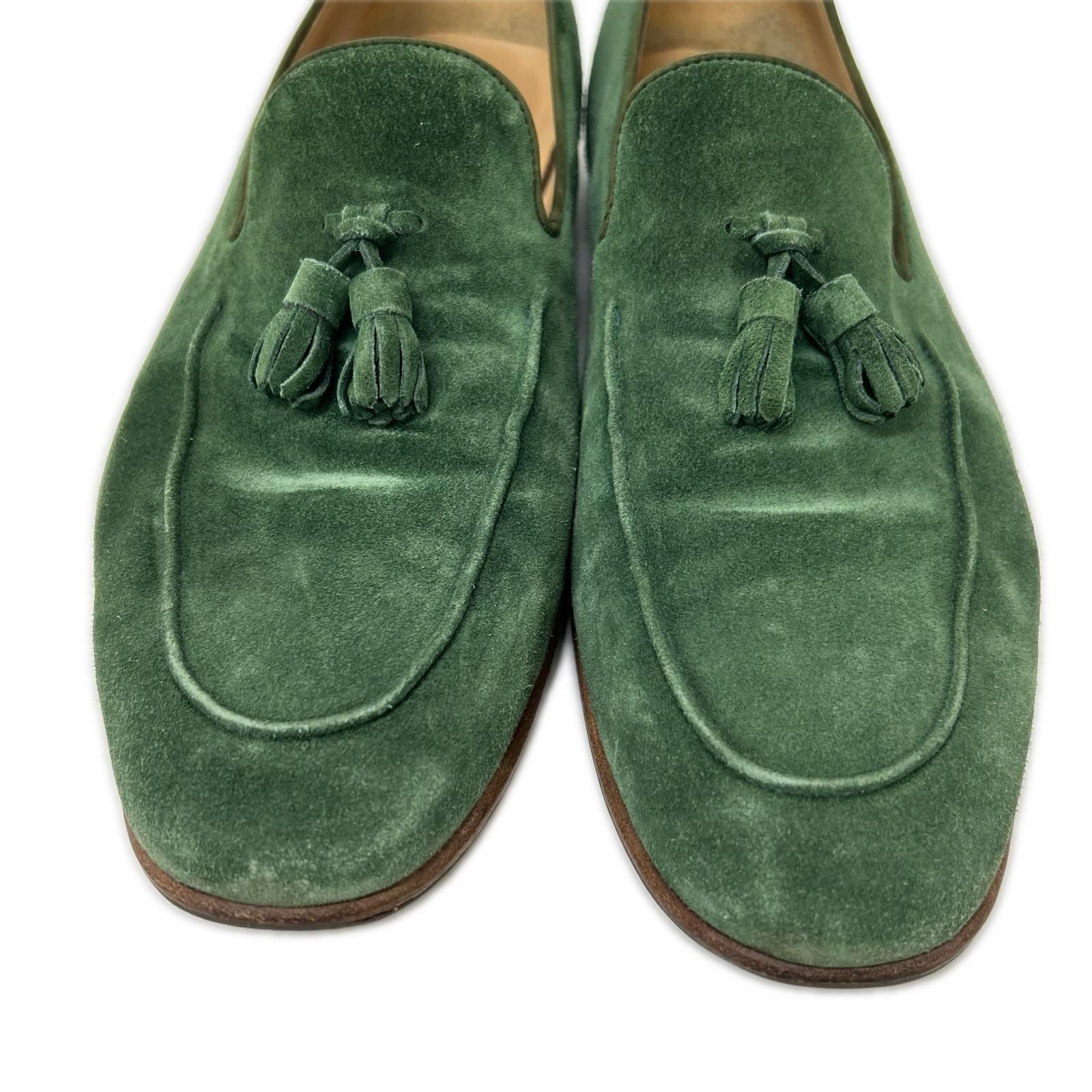 【美品】デュカルス✕BEAMS F　別注　スエードローファー　40 DOUCAL'S デュカルス xBEAMS F スエード タッセルローファー 42
