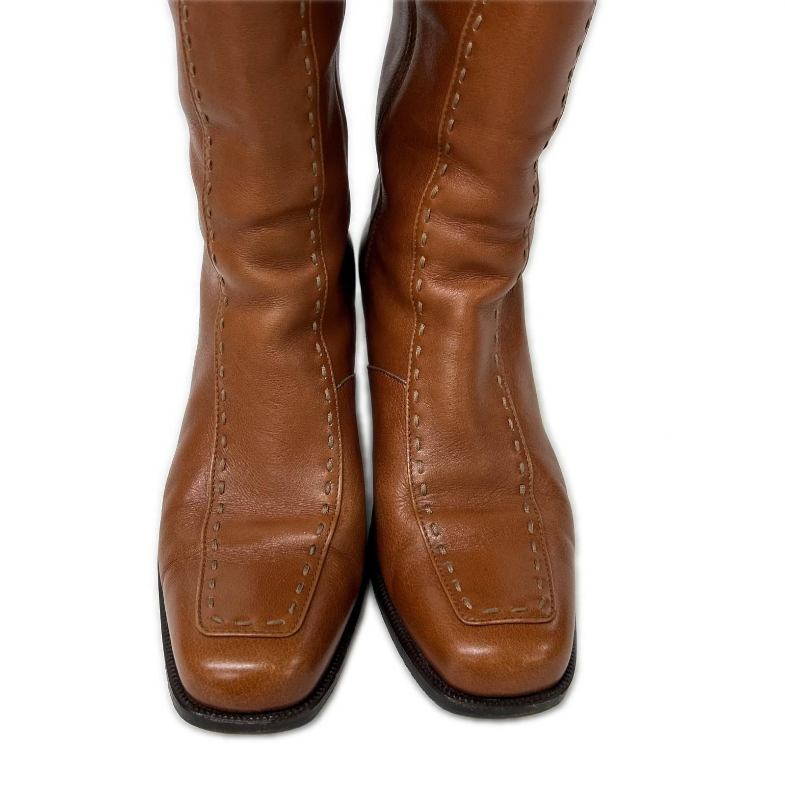 TANINO CRISCI タニノクリスチー ステッチデザイン ロングブーツ 35
