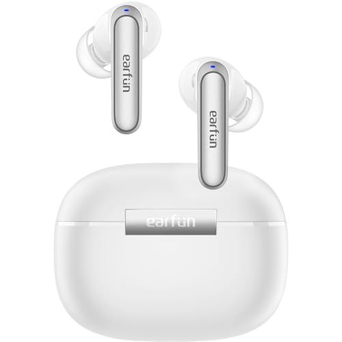【VGP 2024金賞】EarFun Air 2 Bluetooth 5.3 ワイヤレスイヤホンハイレゾ LDAC対応/40時間再生/マルチポイント接続/10バンド専用アプリ/55msゲームモード/ワイヤレス充電/ IPX7防水【4マイク通話テクノロジー /e