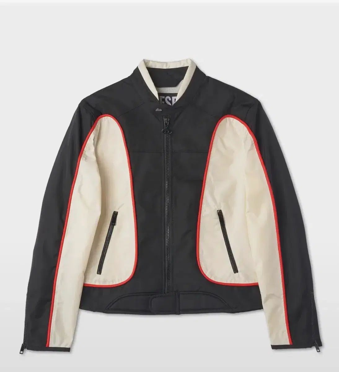 DIESEL J-ブリンク カラーブロック ナイロン バイカージャケット
