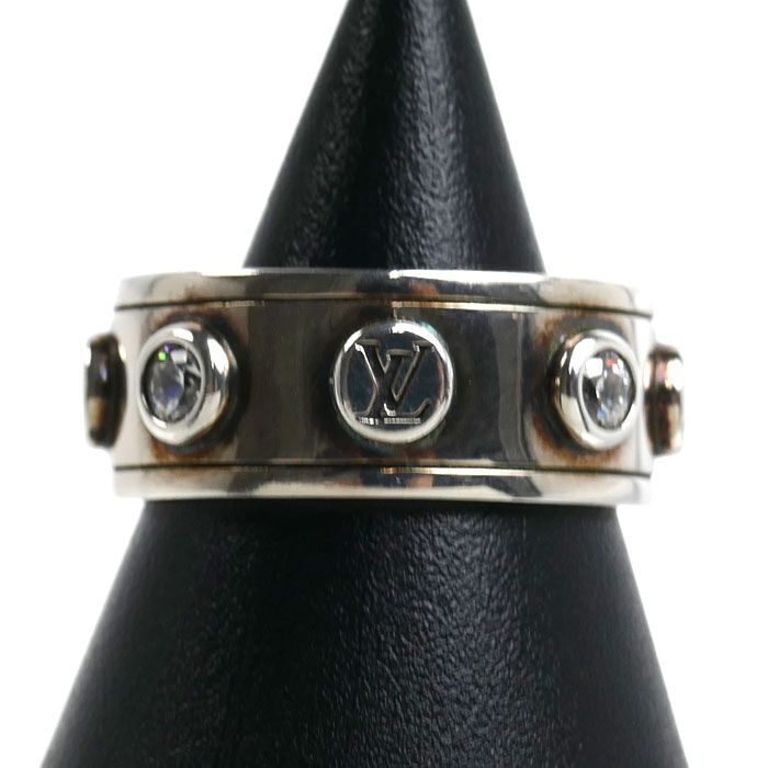 LOUIS VUITTON ルイ・ヴィトン シルバー925 リング LV スタッズ リング・指輪 M1622L VA1214 22号 12.4g メンズ 中古