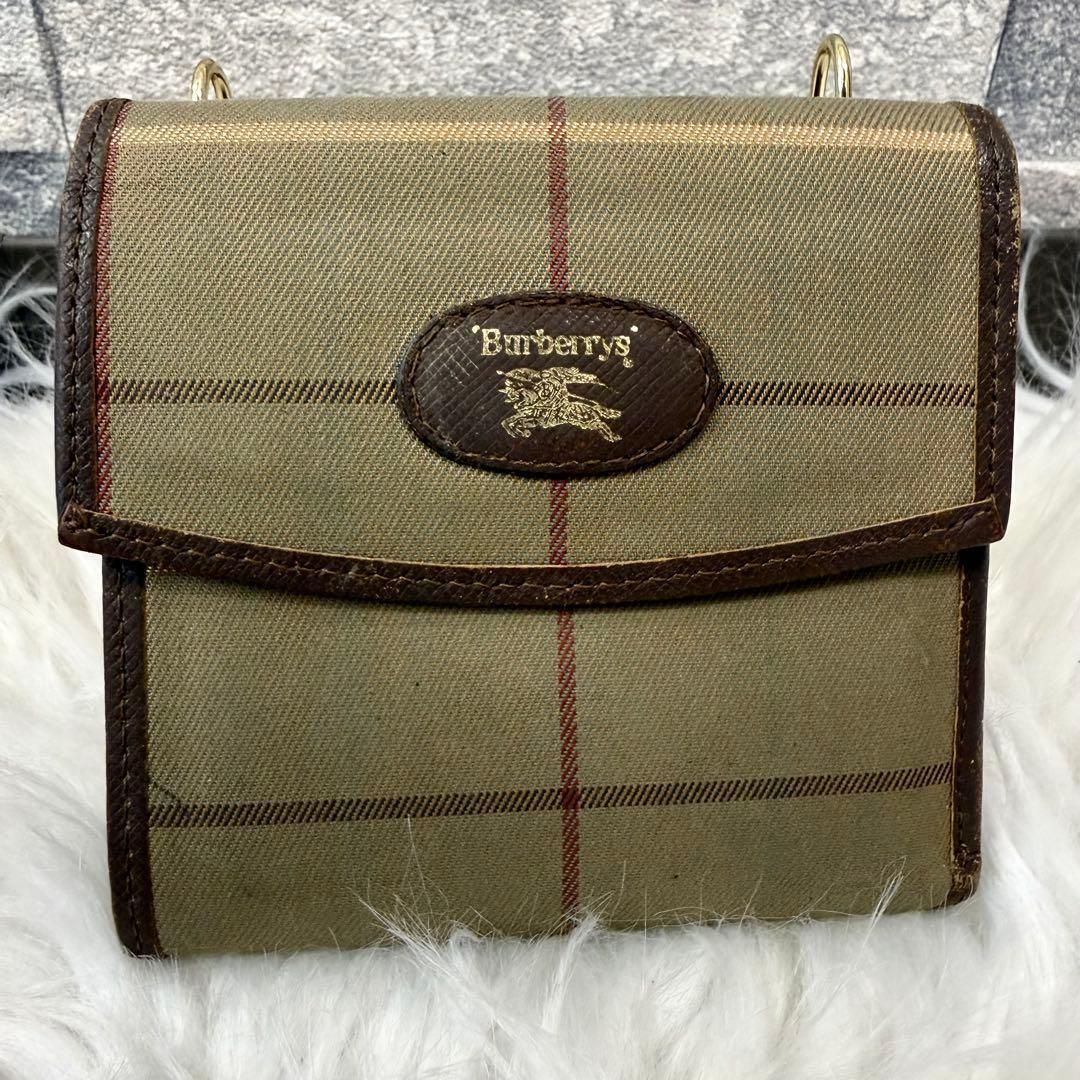 Burberrys バーバリーズ ノバチェックレザー三つ折り財布 ロゴ