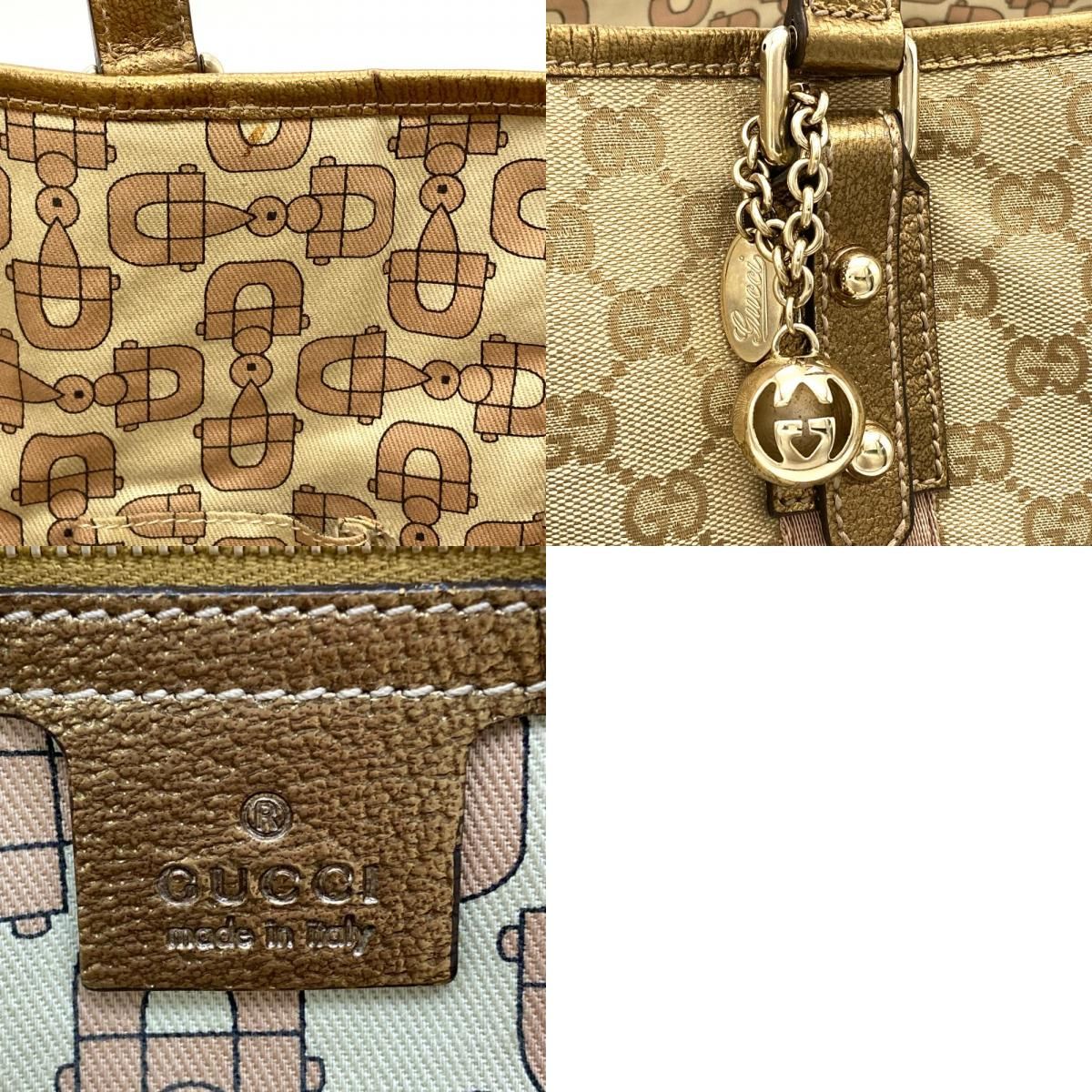 GUCCI トートバッグ シェリーライン　GG柄　キャンバス　ベージュ　ロゴ グッチ GUCCI シェリーライン トートバッグ GGキャンバス 189260