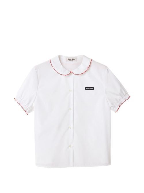MIU MIU 刺繍コットンシャツ 送料無料