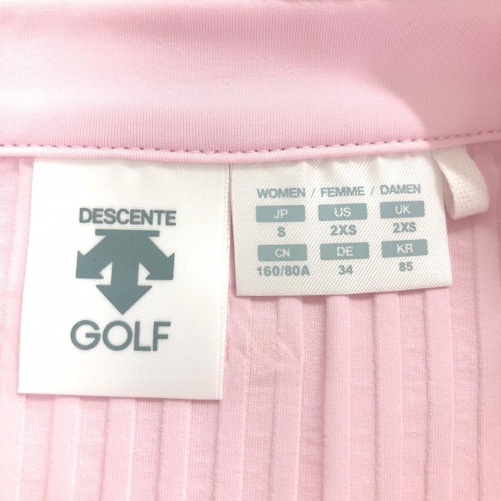 超美品】デサントゴルフ ノースリーブポロシャツ ピンク レディース S