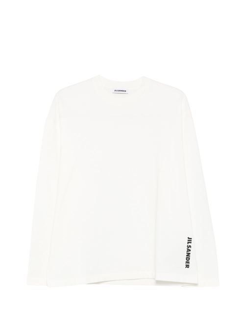 JIL SANDER ロゴコットンTシャツ 送料無料