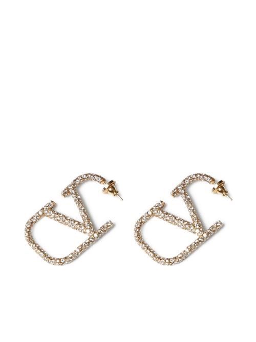 VALENTINO GARAVANI VLOGO シグネチャー ストラス イヤリング 送料無料