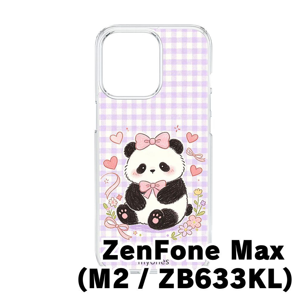 新品未使用】ZenFone Max M2 ZB633KL クリア ハードケース (リボン